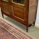 Louis XVI style bookcase in mahogany and marble top from the 70s
