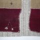 Wine Color Vintage Textile Wall Hanging, Handwoven Tapestry, 106x116 Cm