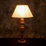 Scandinavian oak lamp from the 1970s