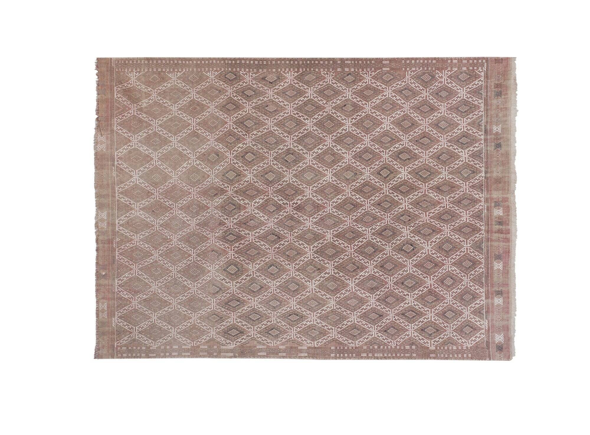 Vintage Turkish kilim, handwoven, 167x238 cm.