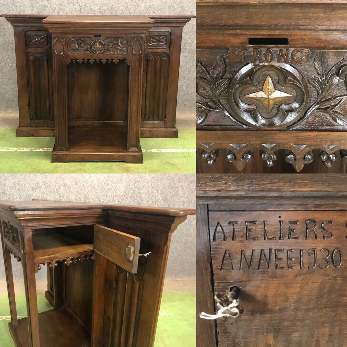 Oak church trunk made in 1930