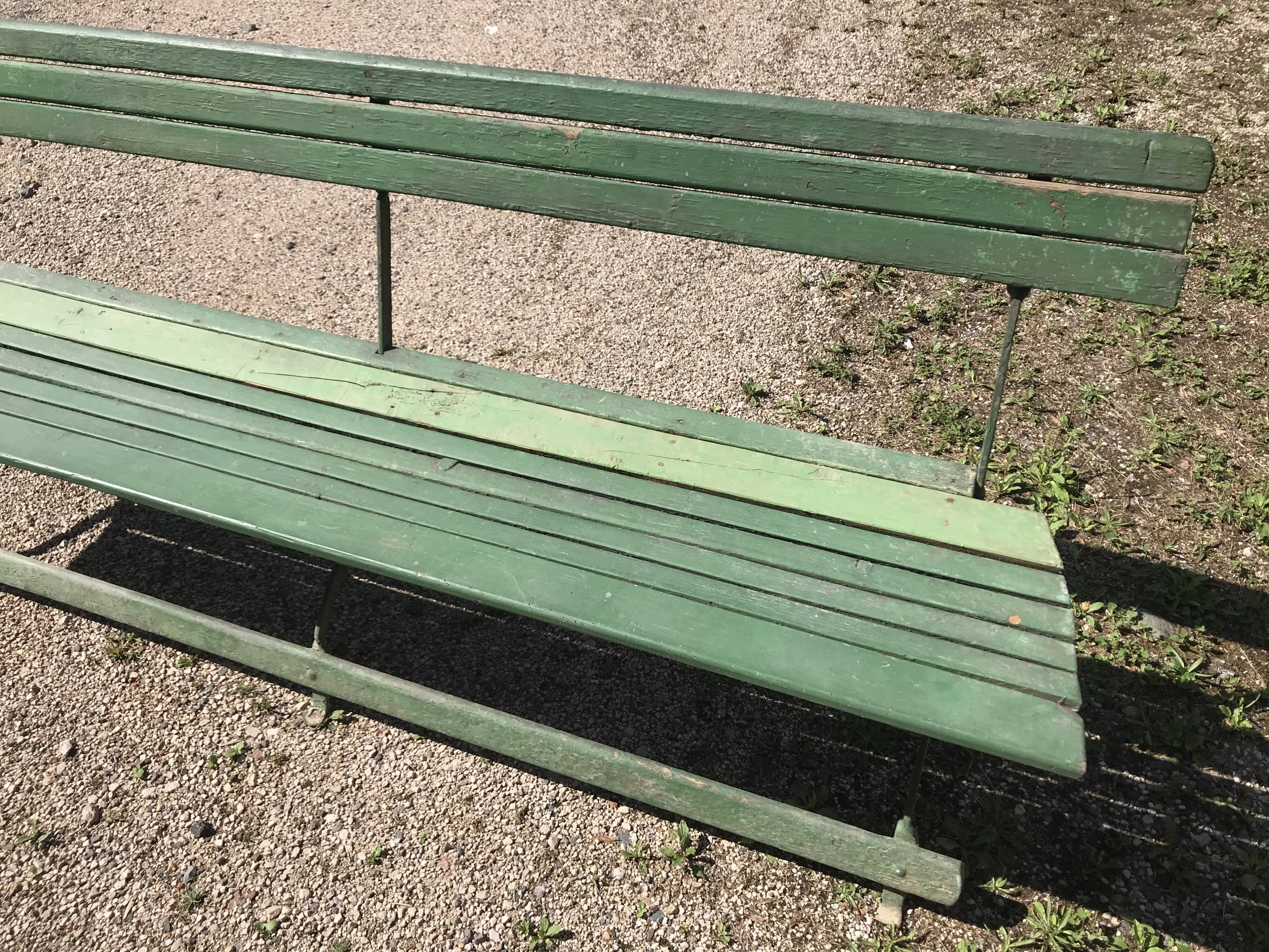 Banc de jardin pliant 1900 vert