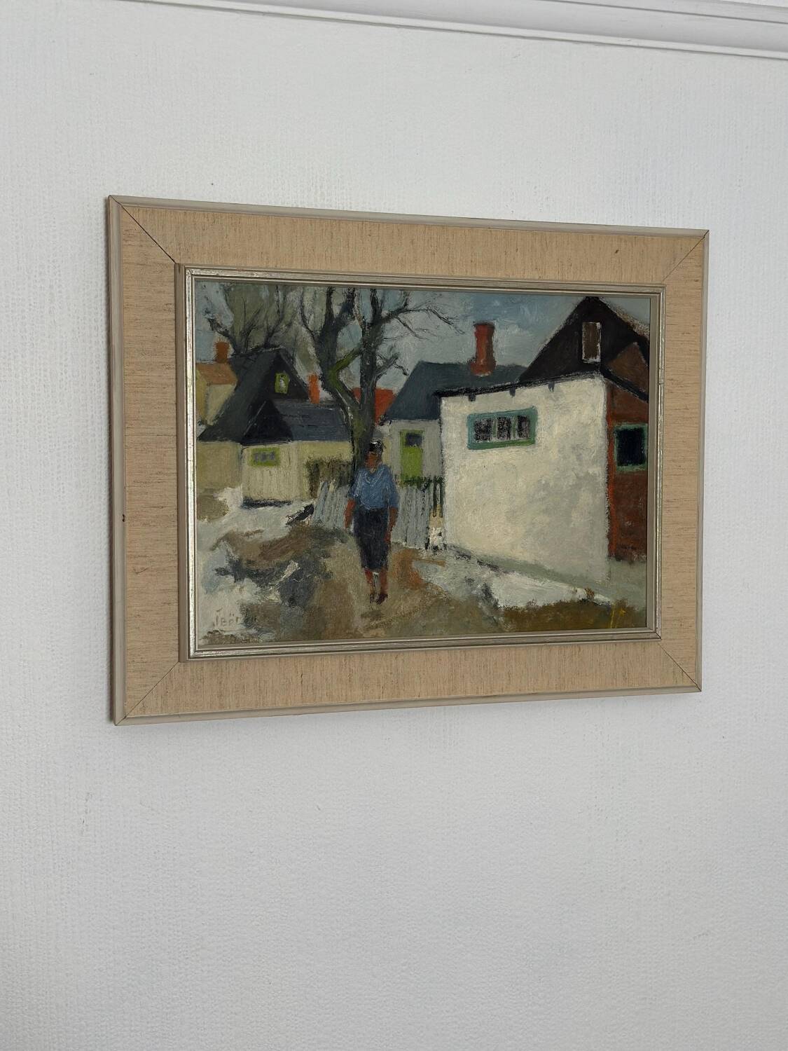 Swedish Oil on Panel – “Street ” by JOHN BÖRÉN