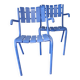 Paire de fauteils de jardin ou de terrasse bleu outremer