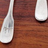 Christofle - Set of 12 Versailles model table spoons in silver-plated metal
