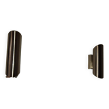 Paire d'appliques tubes inox années 70/80