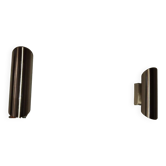 Pair of stainless steel tube wall lights from the 70s/80s