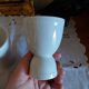 Antique white porcelain mazagrans from France