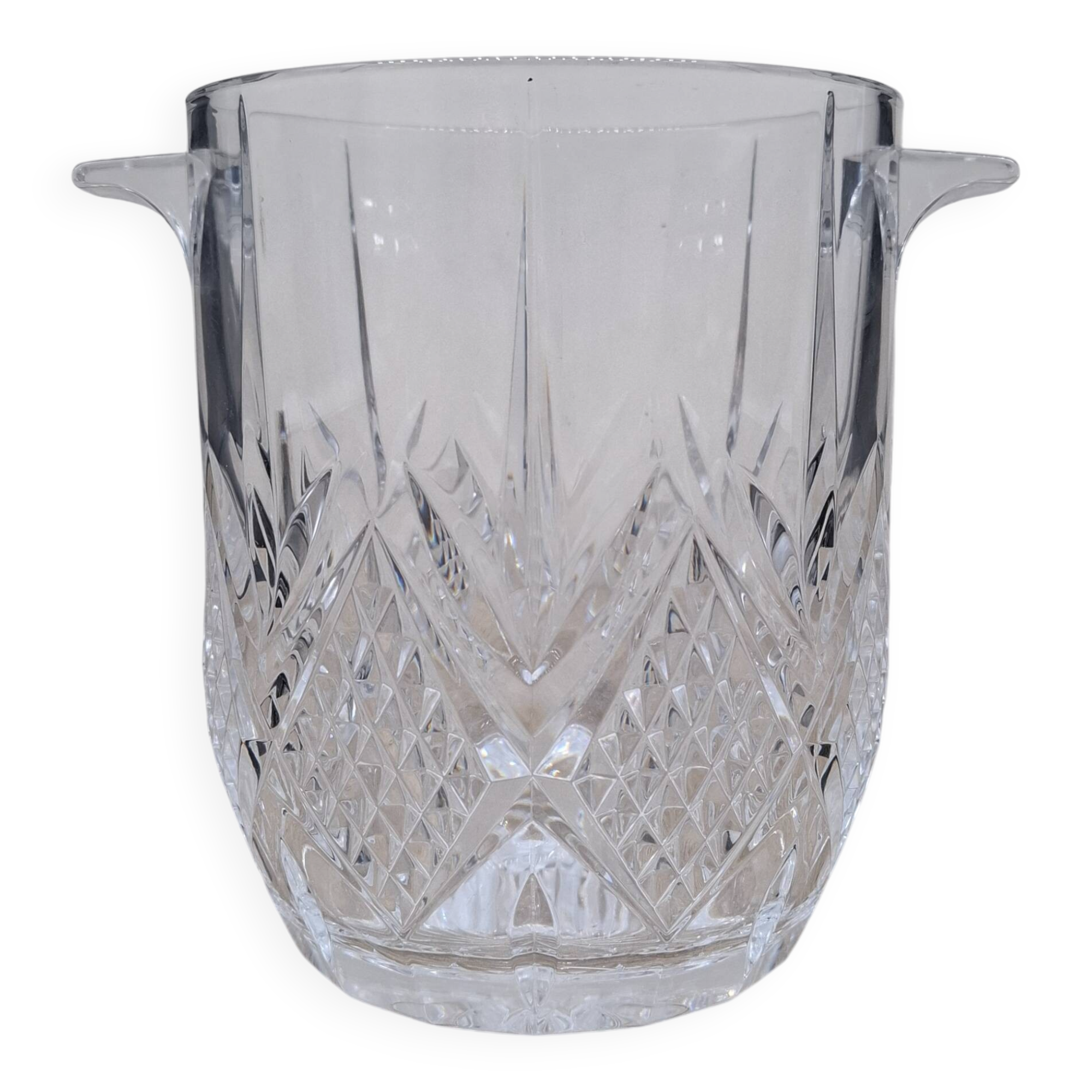 Chiseled crystal champagne bucket