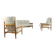 Set van designer bank + 2 fauteuils 'Sliedrecht' - opnieuw bekleed