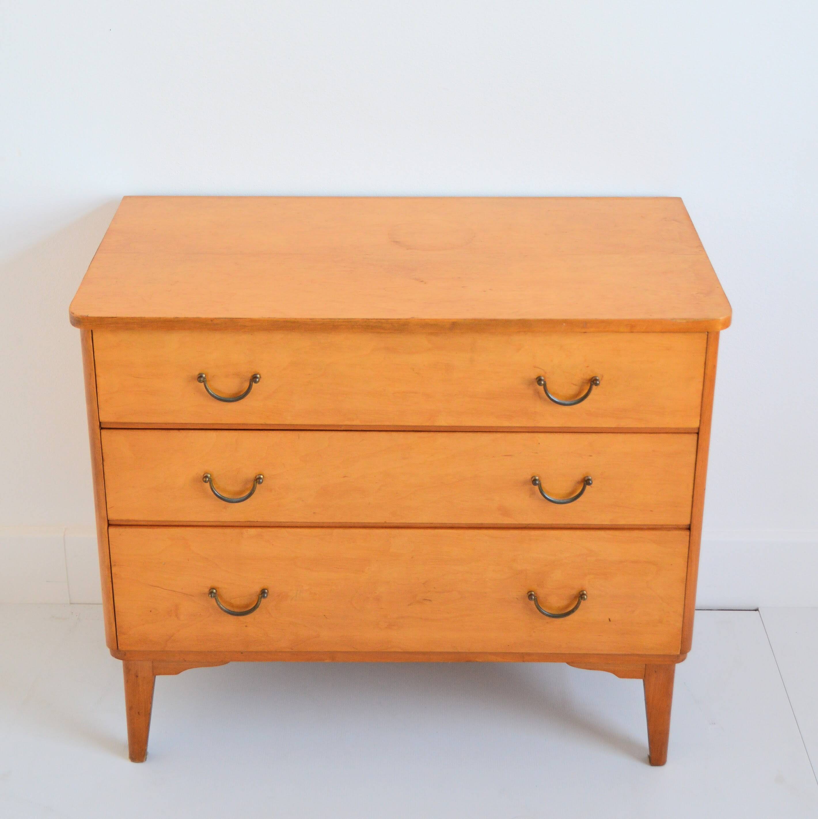 Vintage 1950s/60s chest of drawers with 3 drawers