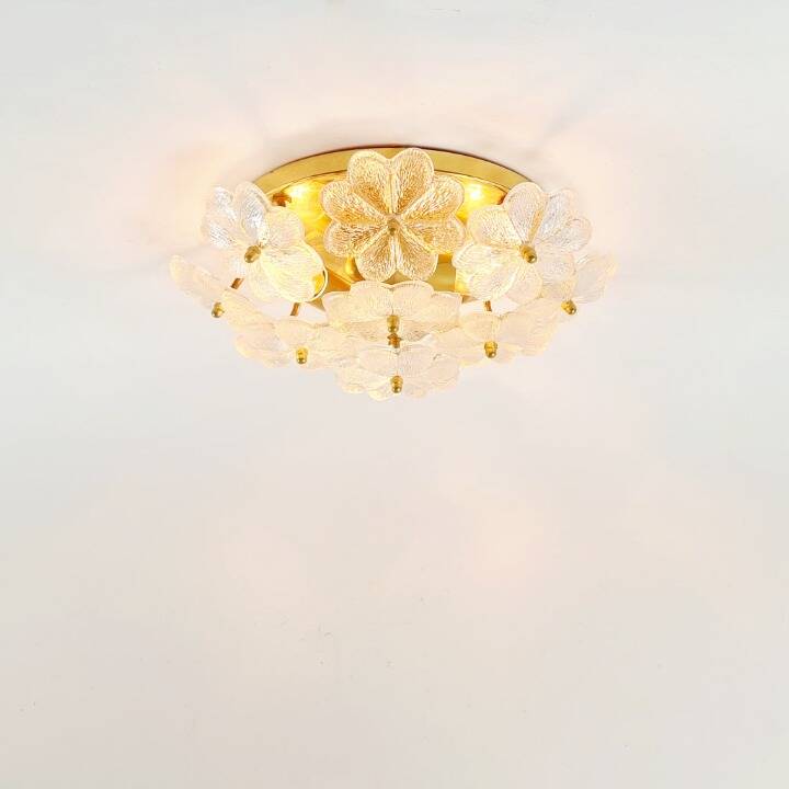 Mid-Century Murano Glass Ceiling Light by E. Palme for Palwa, 1960s