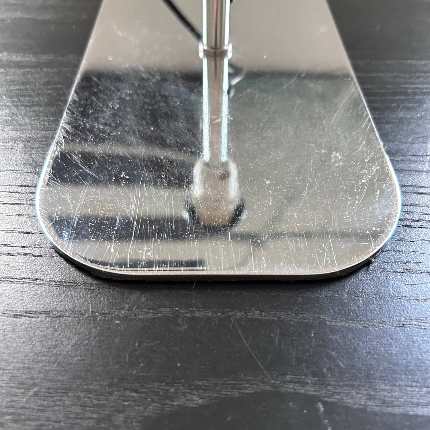 Silver stainless steel lamp base