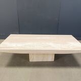 Vintage travertine coffee table, 1970s