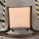 6 Art Nouveau chairs with brass marquetry