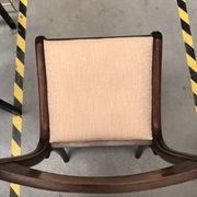 6 Art Nouveau chairs with brass marquetry