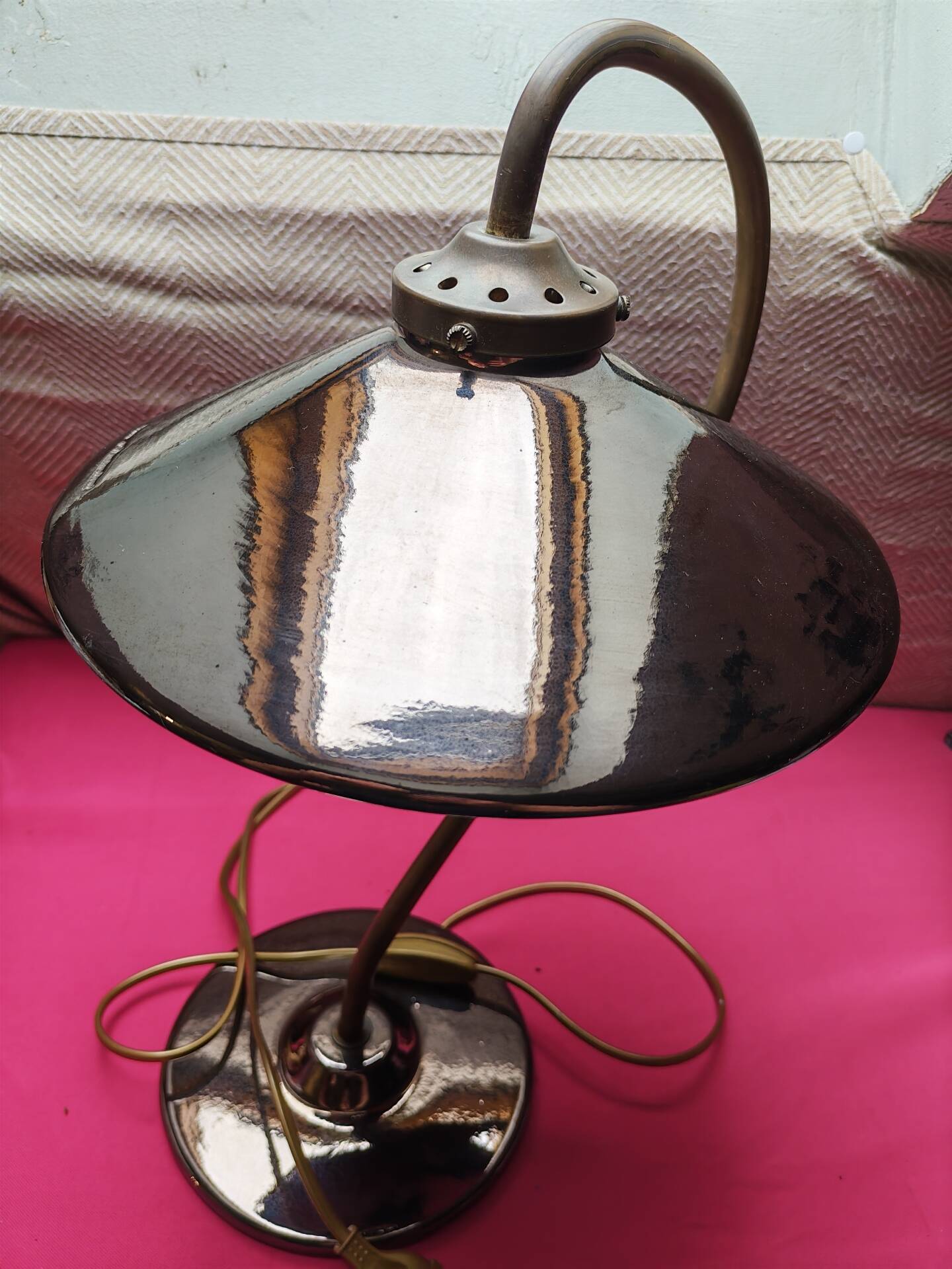 Superb vintage ceramic desk lamp by the ceramist.