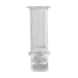 Textured transparent column vase