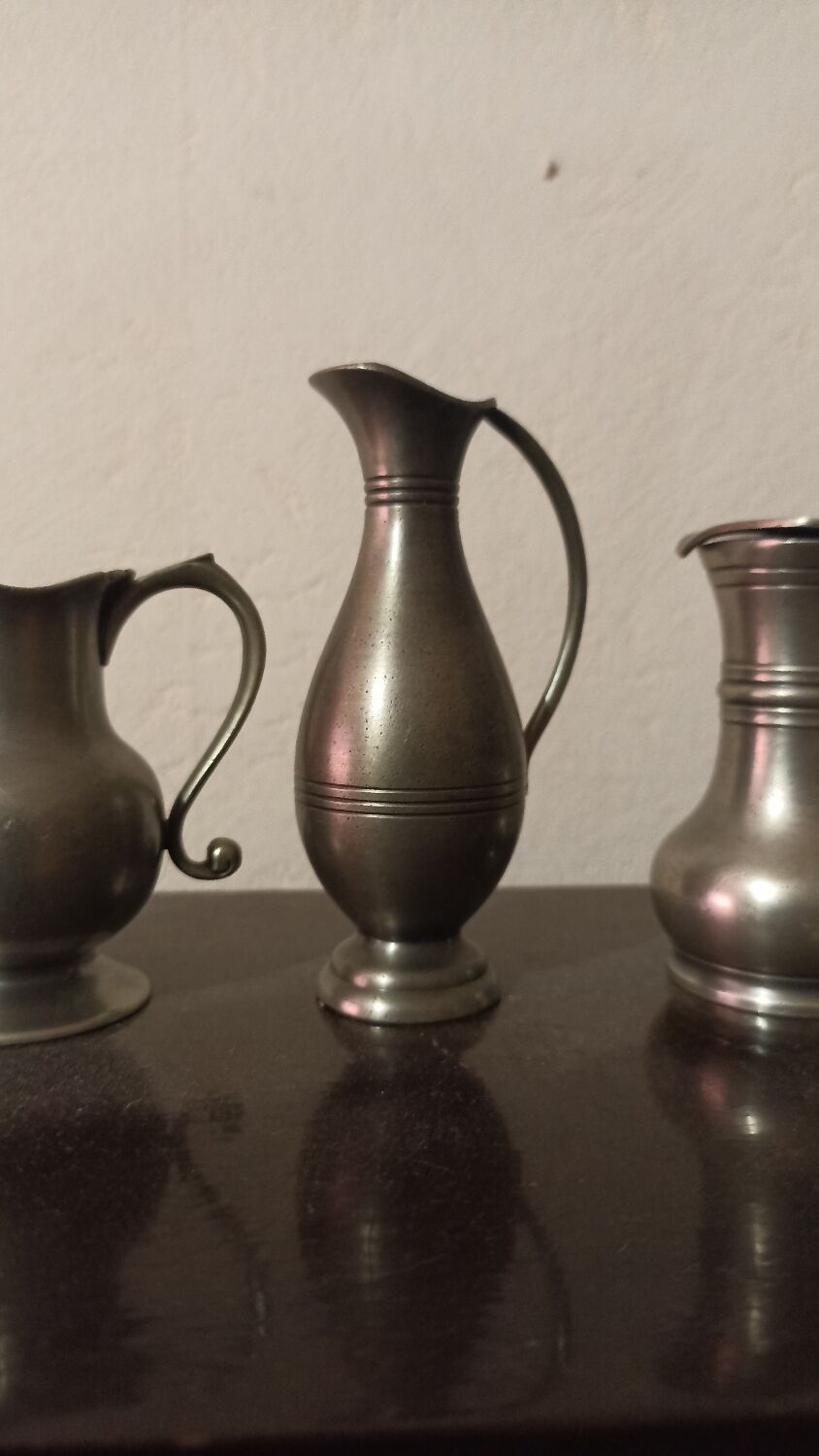 Lot de 4 miniatures en étain Rose Design International