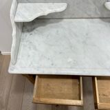 Dressing table - Louis Philippe dressing table marble and wood