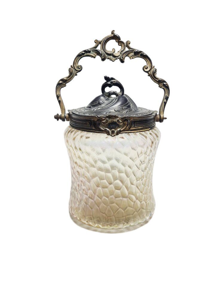 Art nouveau german candyer from loetz, 1890s