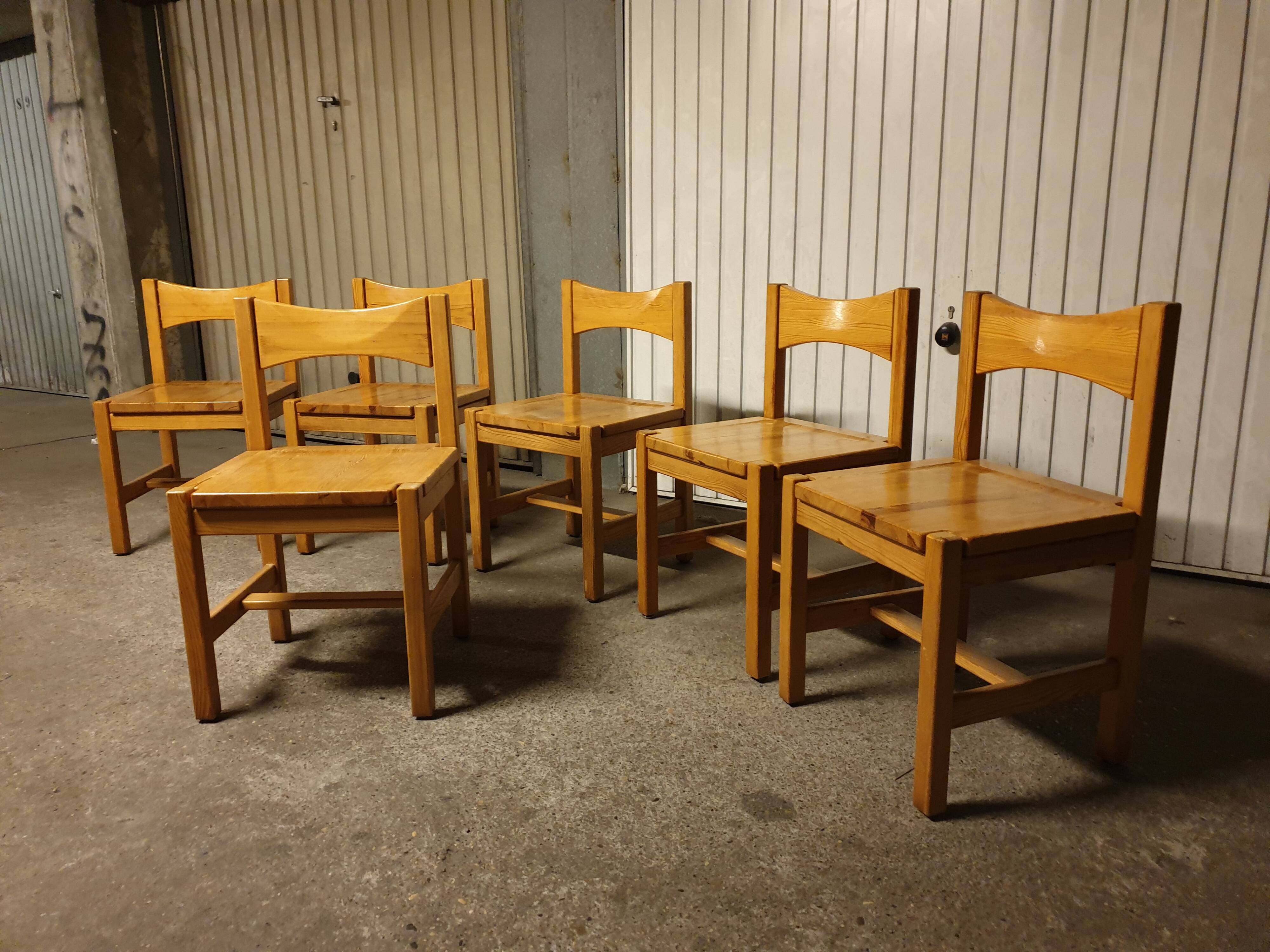 Set of 6 Hongisto Tapiovaara chairs 1960