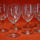 7 engraved glass walking glasses