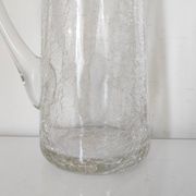 Artisanal cracked glass pitcher 24.5 cm
