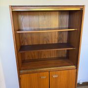 Vintage Scandinavian style sideboard in teak veneer and teak.