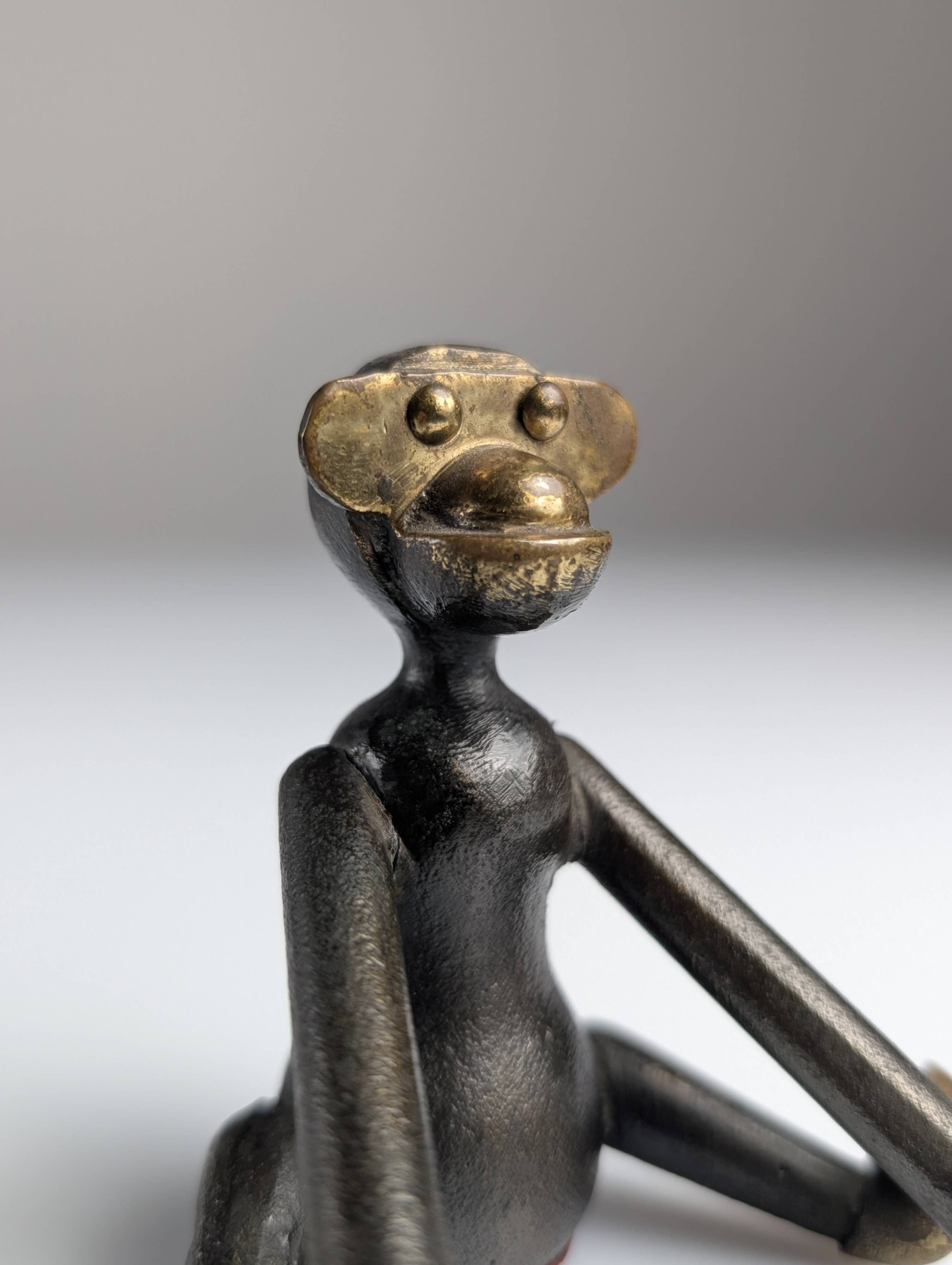 Kay Bojesen mid-century monkey, rare bronze version, Denmark, 1950s