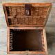 Small vintage wicker chest with clasp