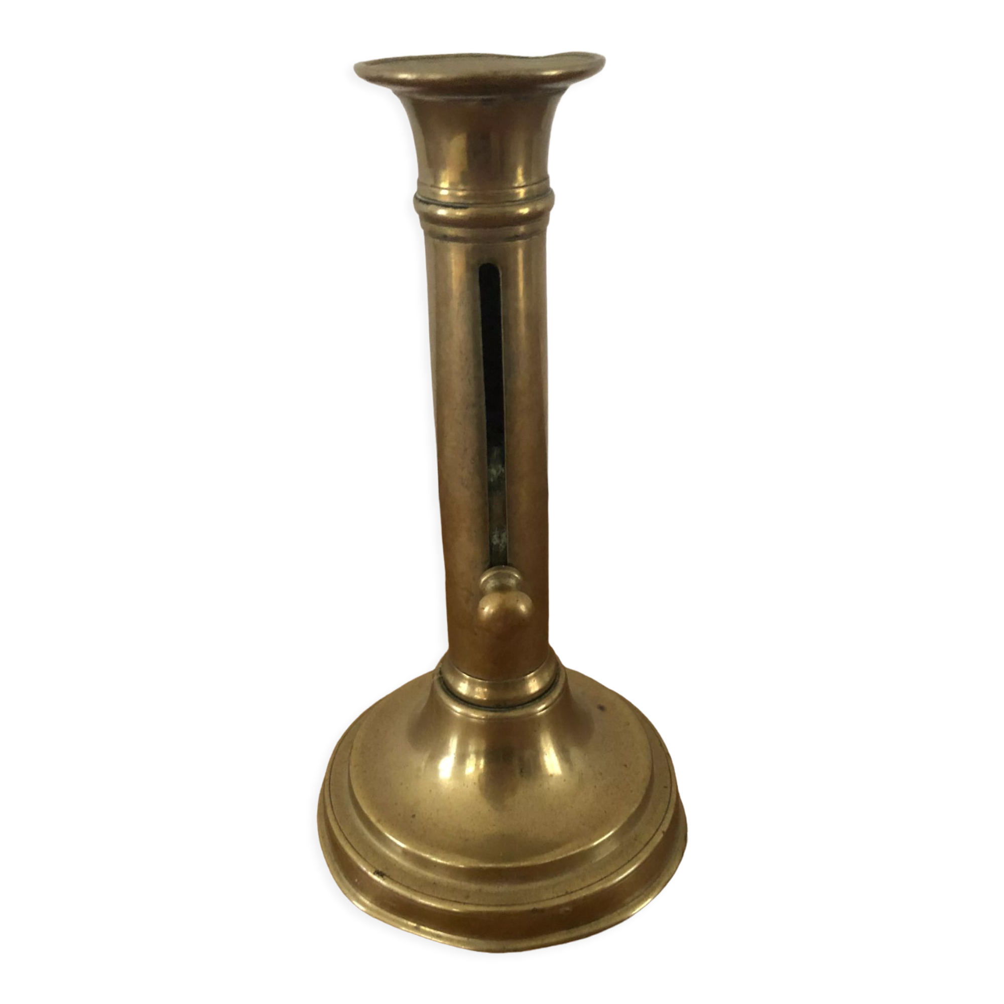 Paire de bougeoir en laiton et lucite , années 70