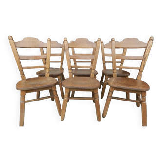 6 solid wood chairs