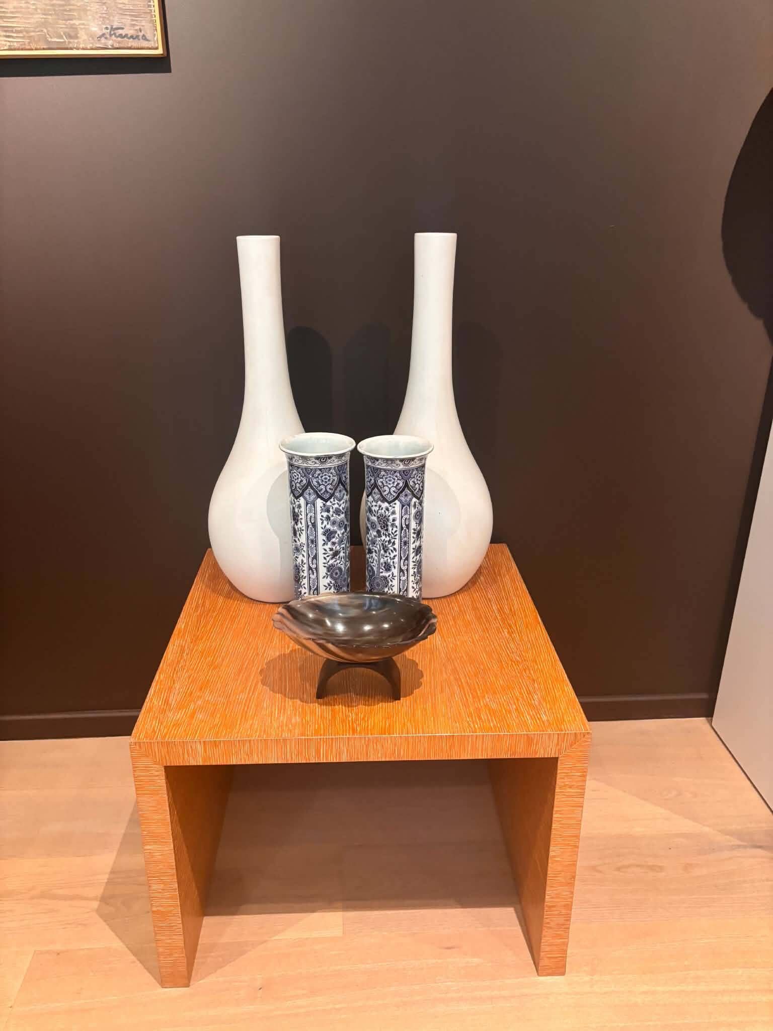 Pair of Delft vases