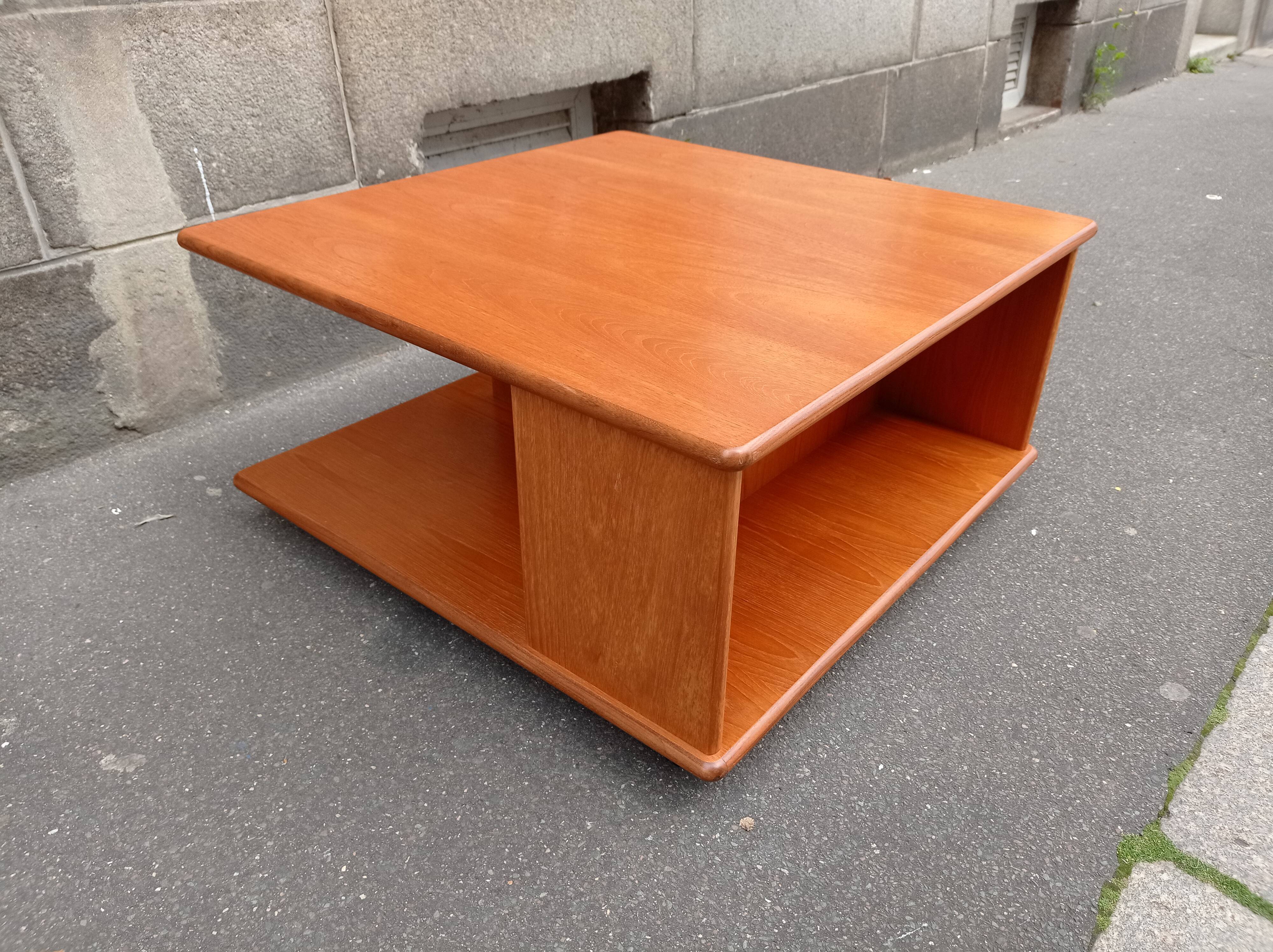 Teak wheeled coffee table for G Plan, 1987