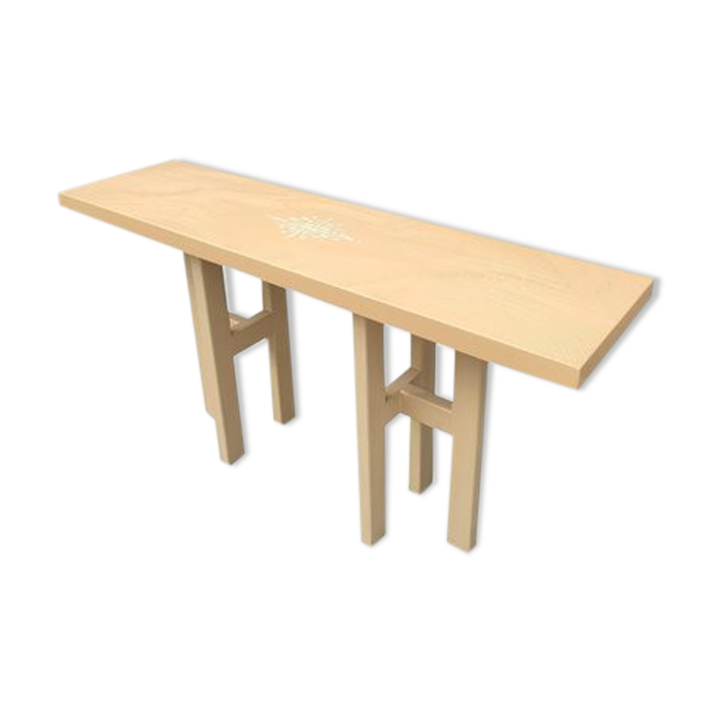 Cream resin console by Jean Claude Dresse, Belgium, 1970