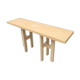 Cream resin console by Jean Claude Dresse, Belgium, 1970