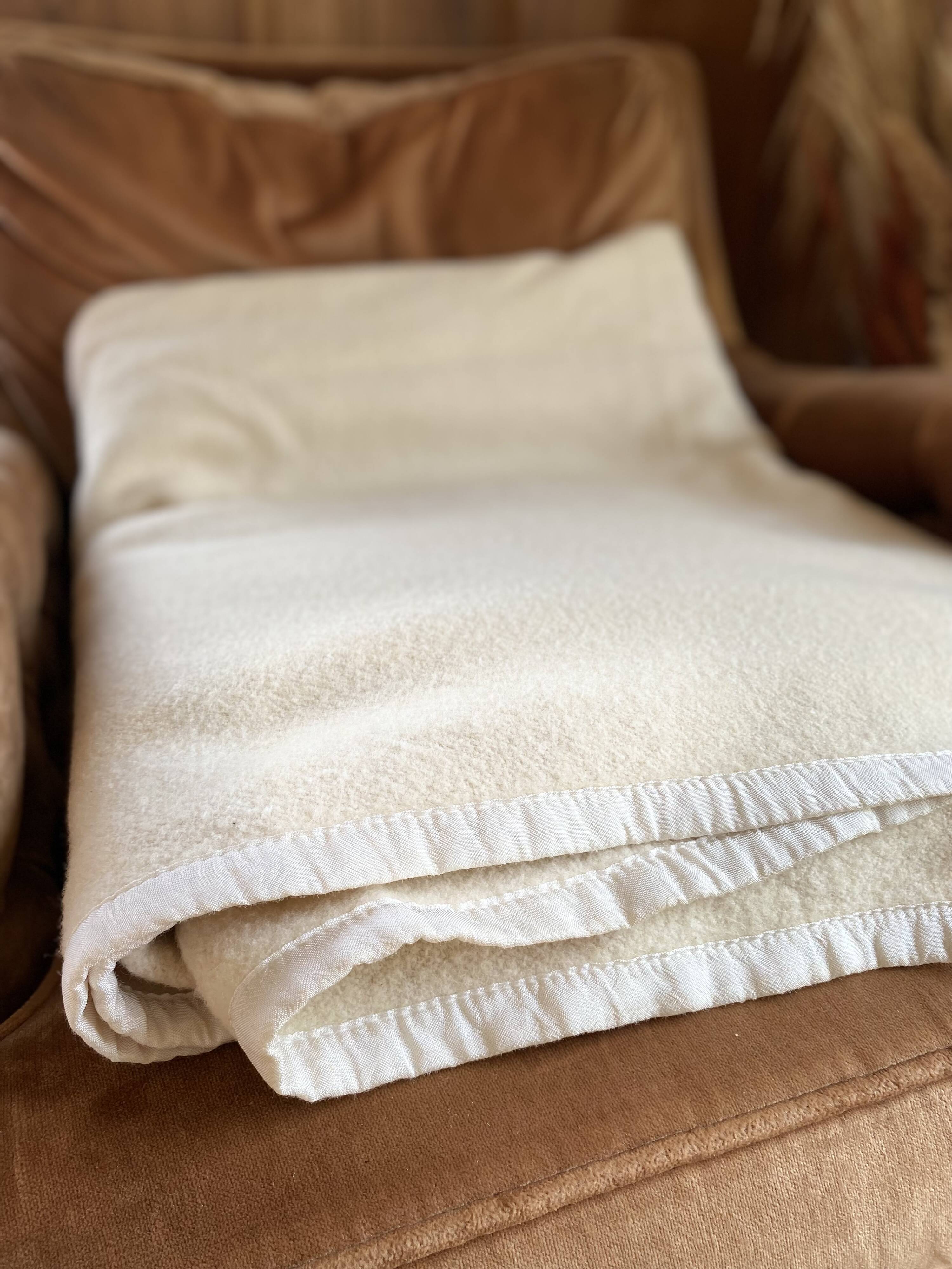 Wool and cotton blanket