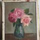 Peinture double face Nature morte/ bouquet
