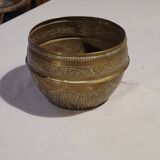 Golden brass cache pot - antique - vintage