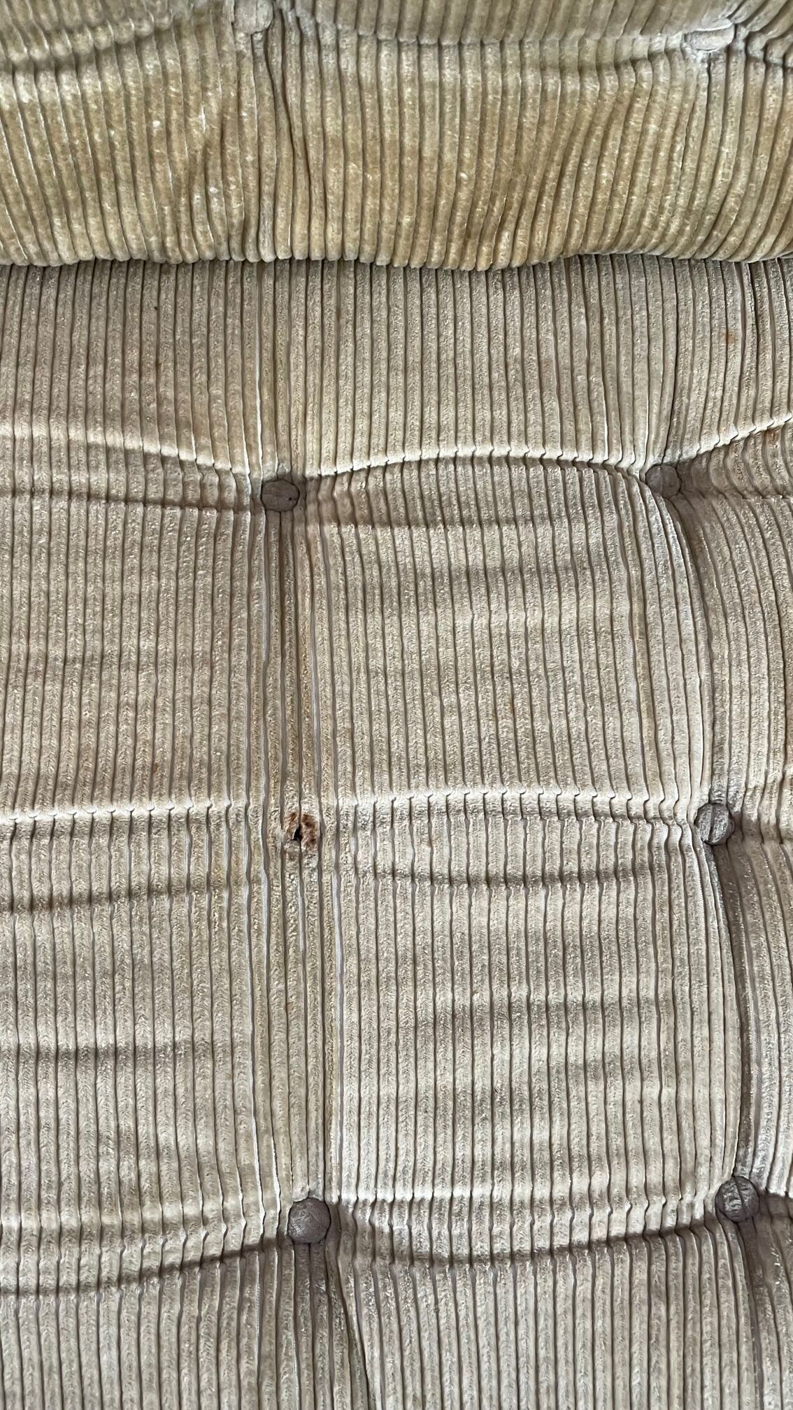 Vintage sofa from the 70s in corduroy