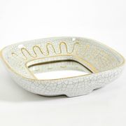 Beautiful small Art Deco ceramic mirror by Gmundner Keramik Austria, 1920