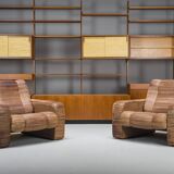 Set of Armchairs in Patchwork Leather by Ernst Lüthy for De Sede