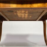 Large flat desk Biedermeier in cherry veneer, Circa 1815 Austria