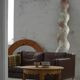 Grand antique Italian sculptural pedestal from the 18th century in twisted barley wood.