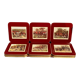 Suite de 6 dessous de verre en liège Clover Leaf décor scènes de chasse à courre