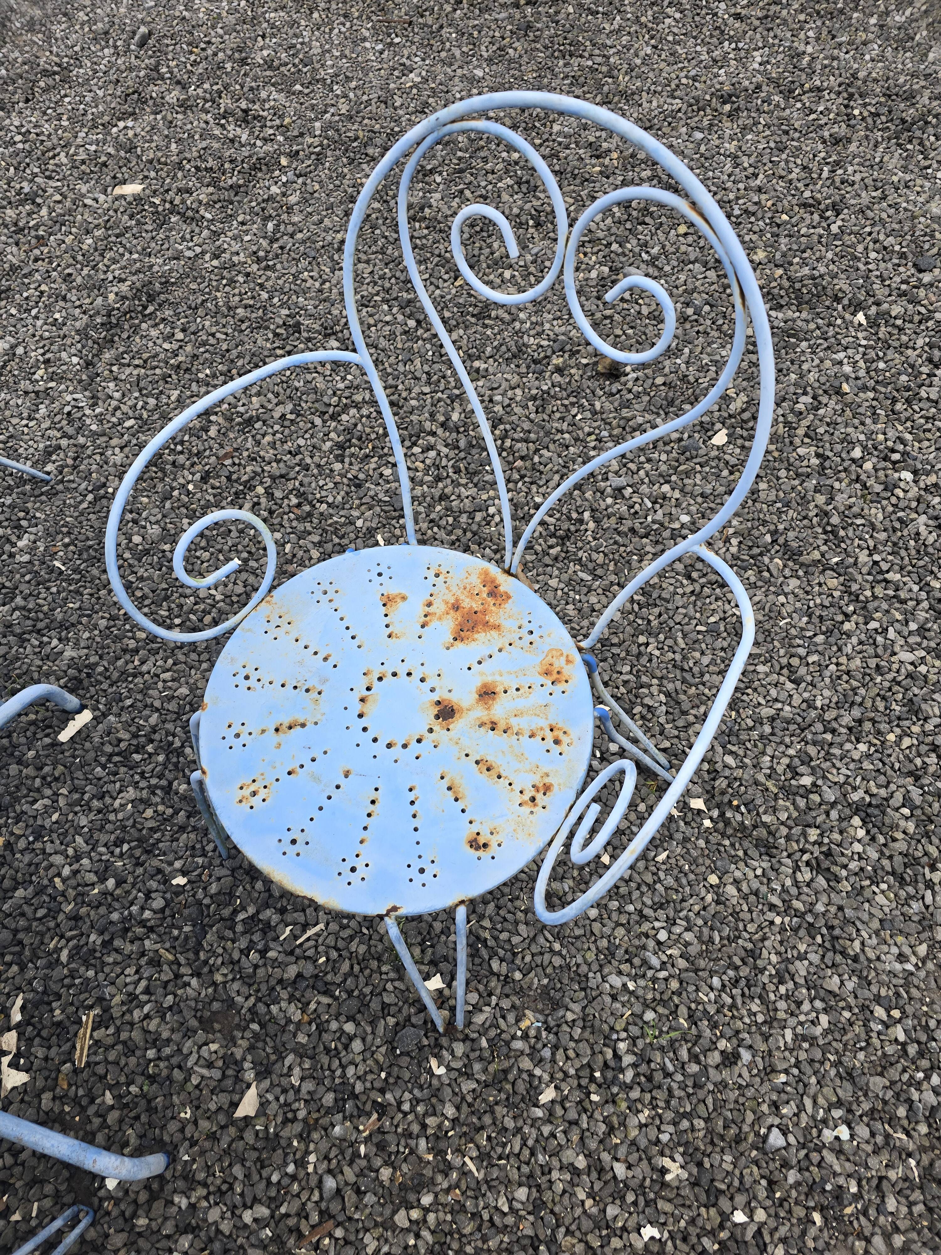 Wrought iron garden furniture