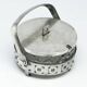 Sugar bowl, postmodernism, glass, silver-plated brass, Poland, 1970s