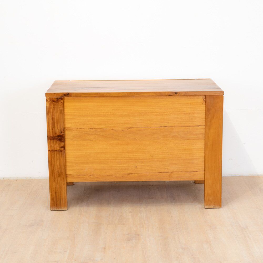 Chest of drawers in elm by Maison Regain, 1980s
