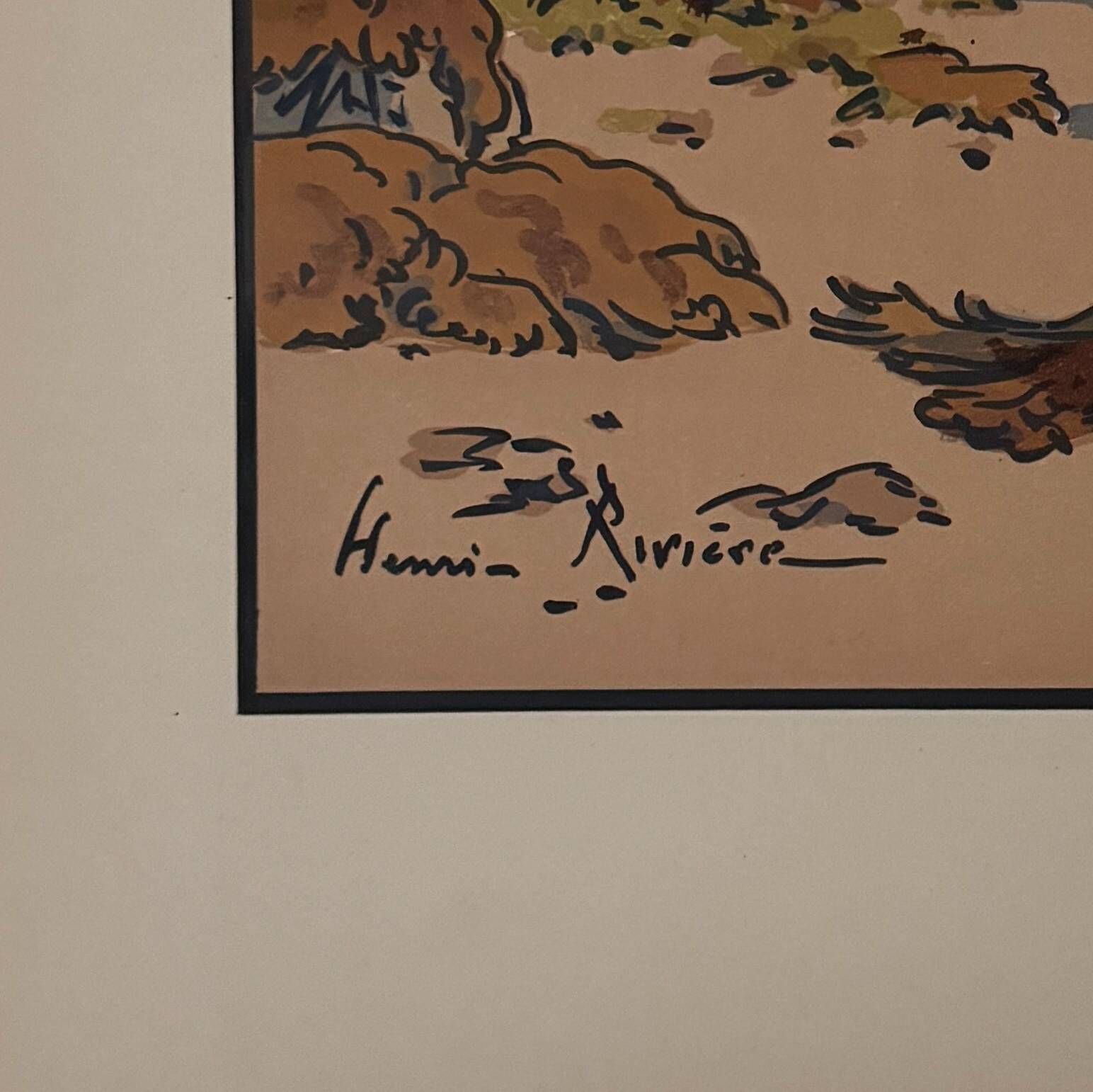 Lithograph by Henri Rivière The Aspects of Nature - The Sea